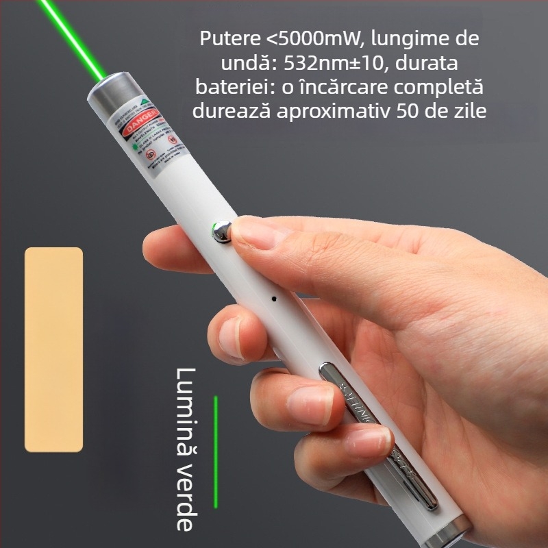 Indicator laser cu putere mare și lanternă – rază lungă, încărcare IR