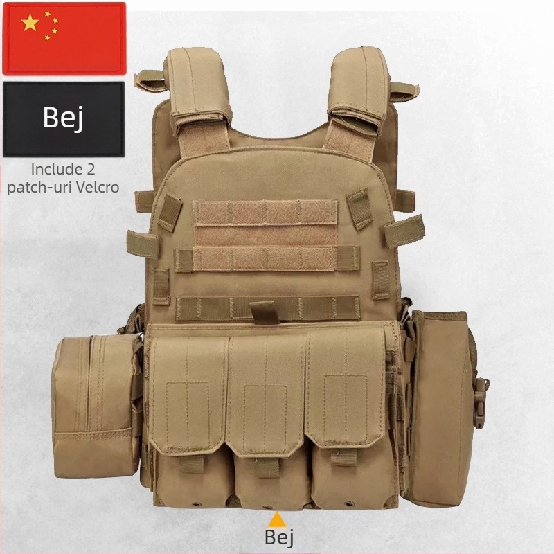 Vestă tactică camuflaj pentru copii, nivelul 3 de armură, respirabilă și rezistentă la uzură, pentru exterior