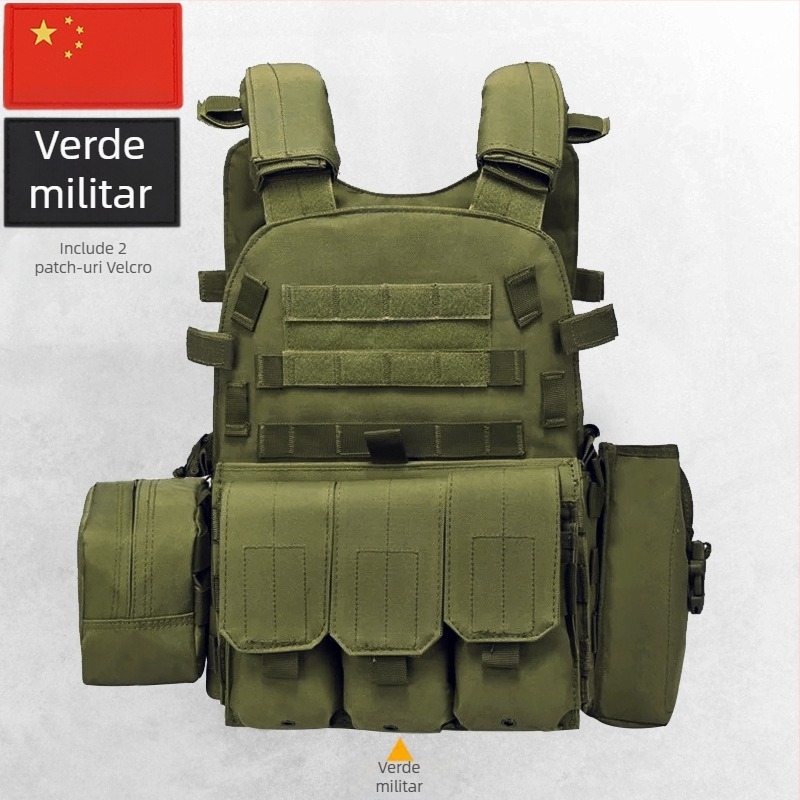 Vestă tactică camuflaj pentru copii, nivelul 3 de armură, respirabilă și rezistentă la uzură, pentru exterior