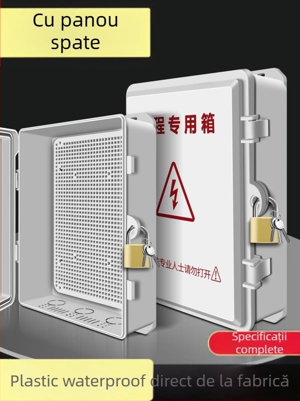 Cutie electrică din plastic impermeabilă pentru exterior, pentru distribuție, contoare și cutie de legături — monitorizare industrială