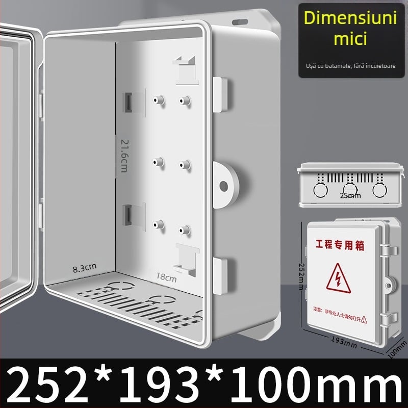 Cutie electrică din plastic impermeabilă pentru exterior, pentru distribuție, contoare și cutie de legături — monitorizare industrială