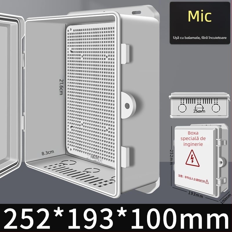 Cutie electrică din plastic impermeabilă pentru exterior, pentru distribuție, contoare și cutie de legături — monitorizare industrială