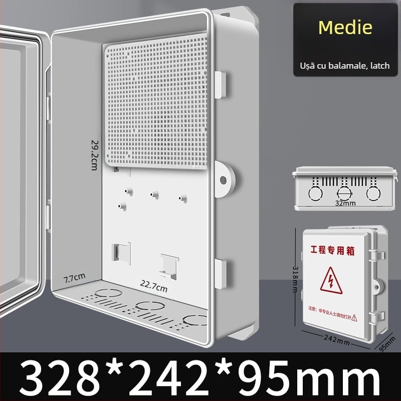 Cutie electrică din plastic impermeabilă pentru exterior, pentru distribuție, contoare și cutie de legături — monitorizare industrială