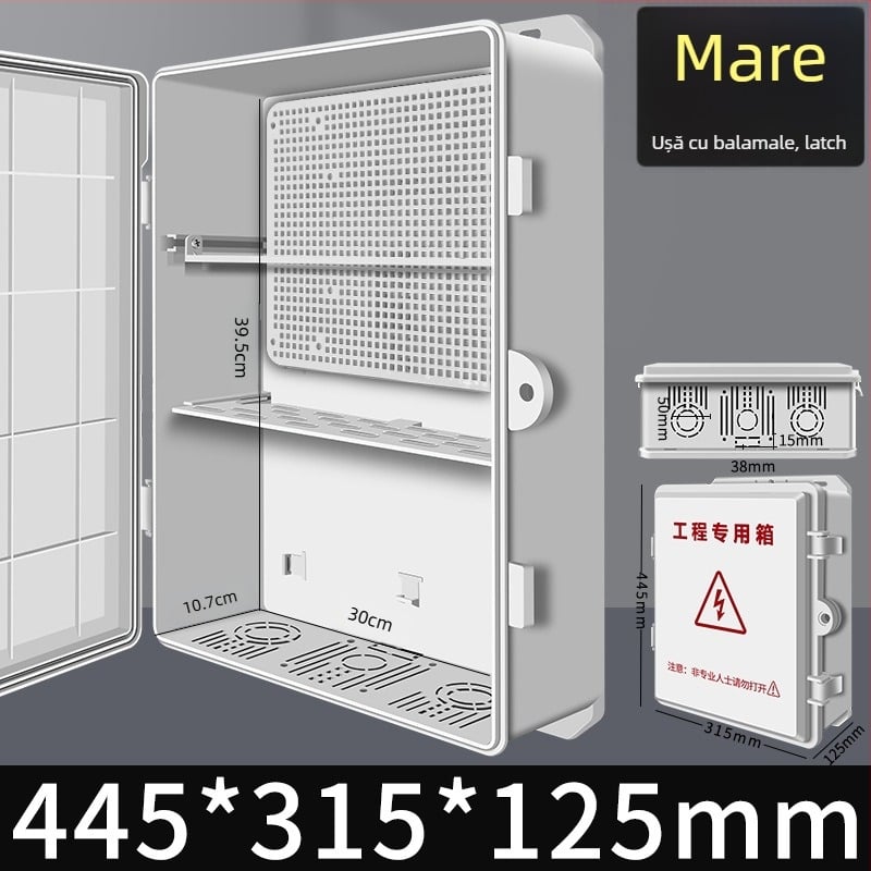 Cutie electrică din plastic impermeabilă pentru exterior, pentru distribuție, contoare și cutie de legături — monitorizare industrială