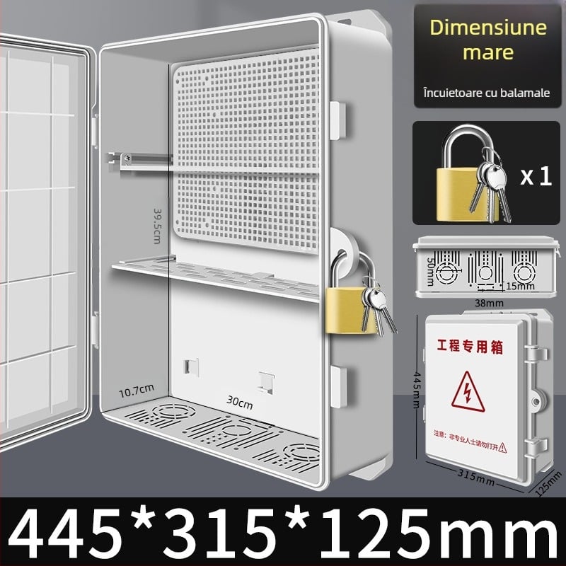 Cutie electrică din plastic impermeabilă pentru exterior, pentru distribuție, contoare și cutie de legături — monitorizare industrială