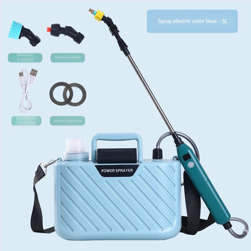 Pulverizator electric cu duză de atomizare, corp din plastic – Krish, pentru peisagistică, grădinărit la domiciliu și utilizări agricole