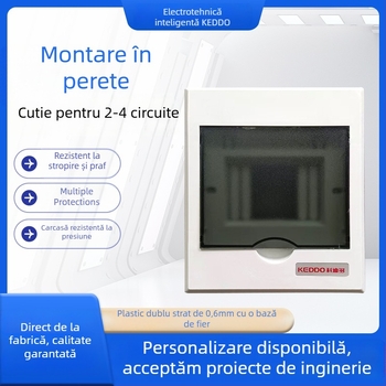 Cutie de distribuție cu montaj ascuns tip C, din plastic, impermeabil pentru exterior, 2-46 circuite, control electric