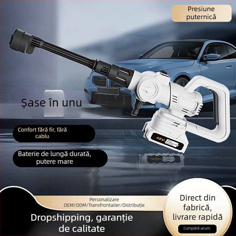 Pistol de spălat auto fără fir, cu presiune înaltă, reîncărcabil, fără perii, universal pentru mașini