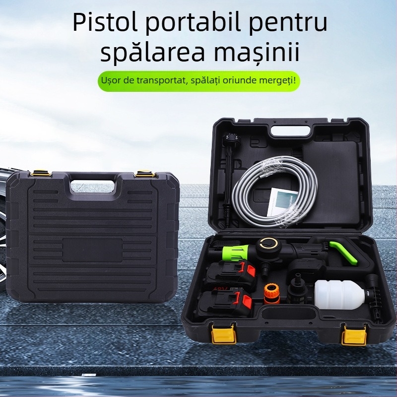 Pistol de spălat auto fără fir, cu presiune înaltă, reîncărcabil, fără perii, universal pentru mașini