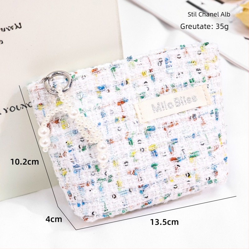 Portofel pentru monede: mini, urban-chic pentru femei (Material: poliester; Căptușeală: poliester; Stil: simplitate urbană; Gen: feminin; Sezon: Vară 2025)