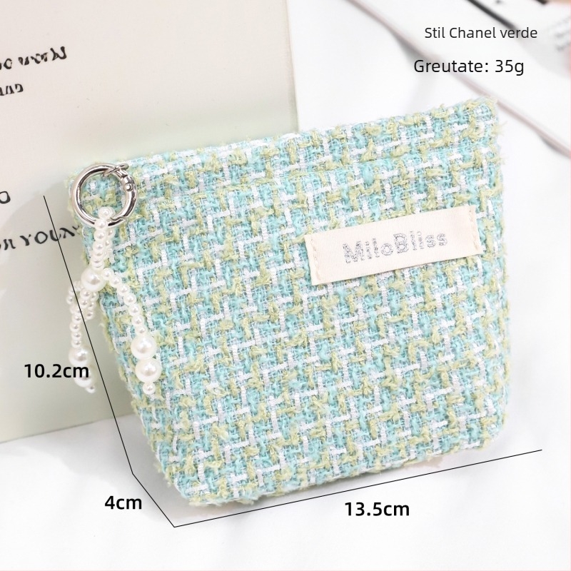 Portofel pentru monede: mini, urban-chic pentru femei (Material: poliester; Căptușeală: poliester; Stil: simplitate urbană; Gen: feminin; Sezon: Vară 2025)