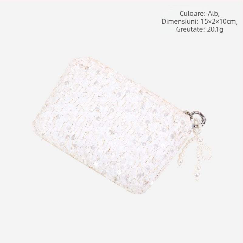 Portofel pentru monede: mini, urban-chic pentru femei (Material: poliester; Căptușeală: poliester; Stil: simplitate urbană; Gen: feminin; Sezon: Vară 2025)