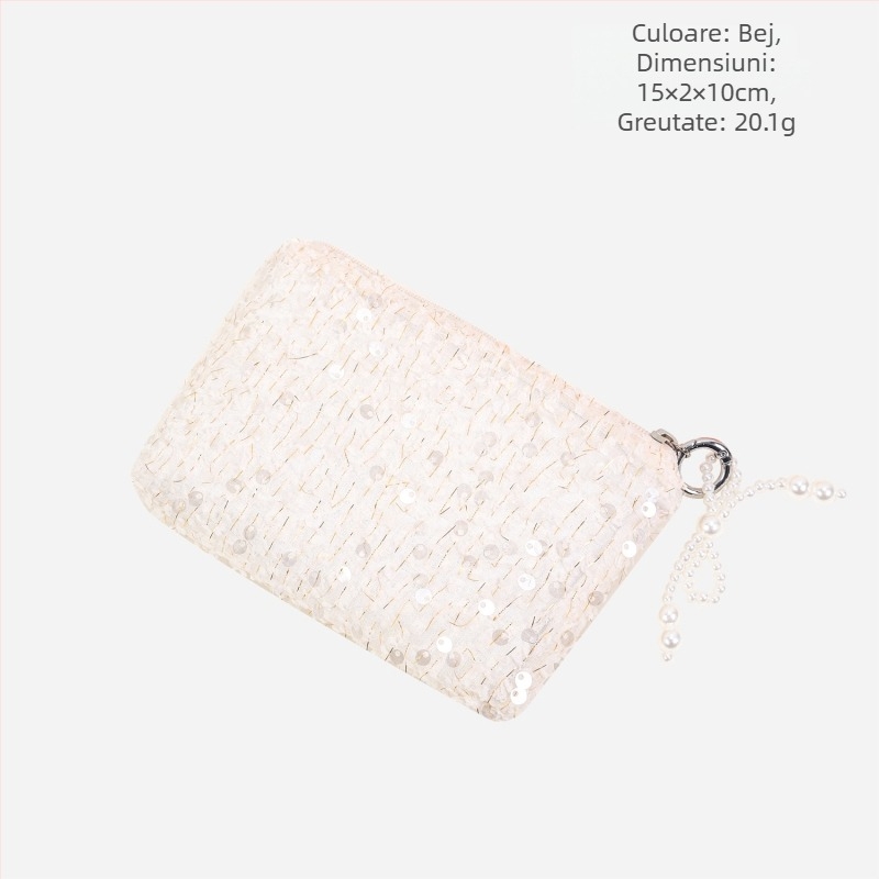 Portofel pentru monede: mini, urban-chic pentru femei (Material: poliester; Căptușeală: poliester; Stil: simplitate urbană; Gen: feminin; Sezon: Vară 2025)