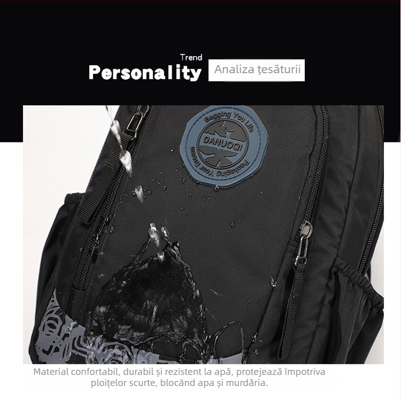 Rucsac de bărbați — multifuncțional pentru oraș și drumeții, respirabil și rezistent la uzură, din nylon (Capacitate <20L; Material: Nylon; Caracteristici: Respirabil, Impermeabil, Rezistent la uzură; Model solid)