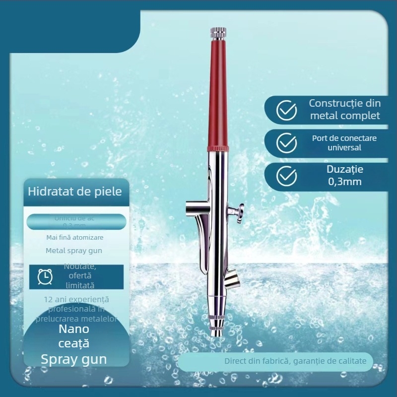 Pulverizator de hidratare cu injecție de oxigen, corp metalic, model universal, control prin comutator, putere maximă 260kp