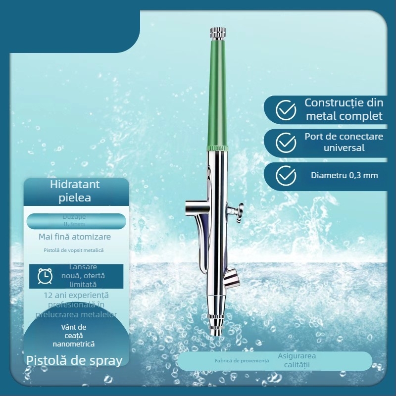 Pulverizator de hidratare cu injecție de oxigen, corp metalic, model universal, control prin comutator, putere maximă 260kp