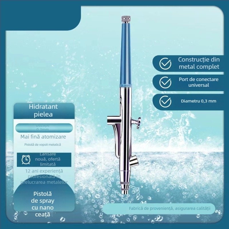 Pulverizator de hidratare cu injecție de oxigen, corp metalic, model universal, control prin comutator, putere maximă 260kp