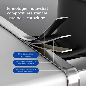 Bandă de aluminiu pentru margine cu instalație încorporată, clips de spațiu între aragaz încorporat, etanșare margine blat bucătărie, Universal Brand, Universal Tip