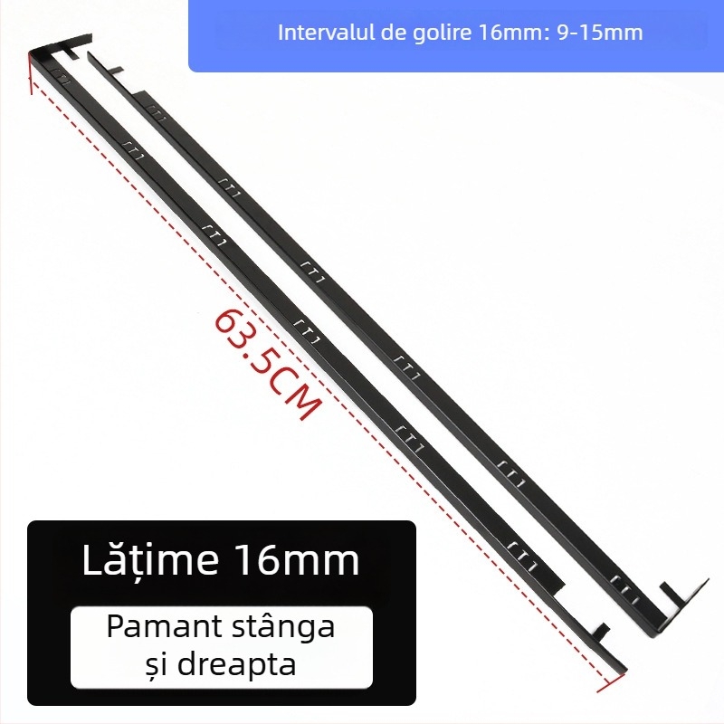 Bandă de aluminiu pentru margine cu instalație încorporată, clips de spațiu între aragaz încorporat, etanșare margine blat bucătărie, Universal Brand, Universal Tip