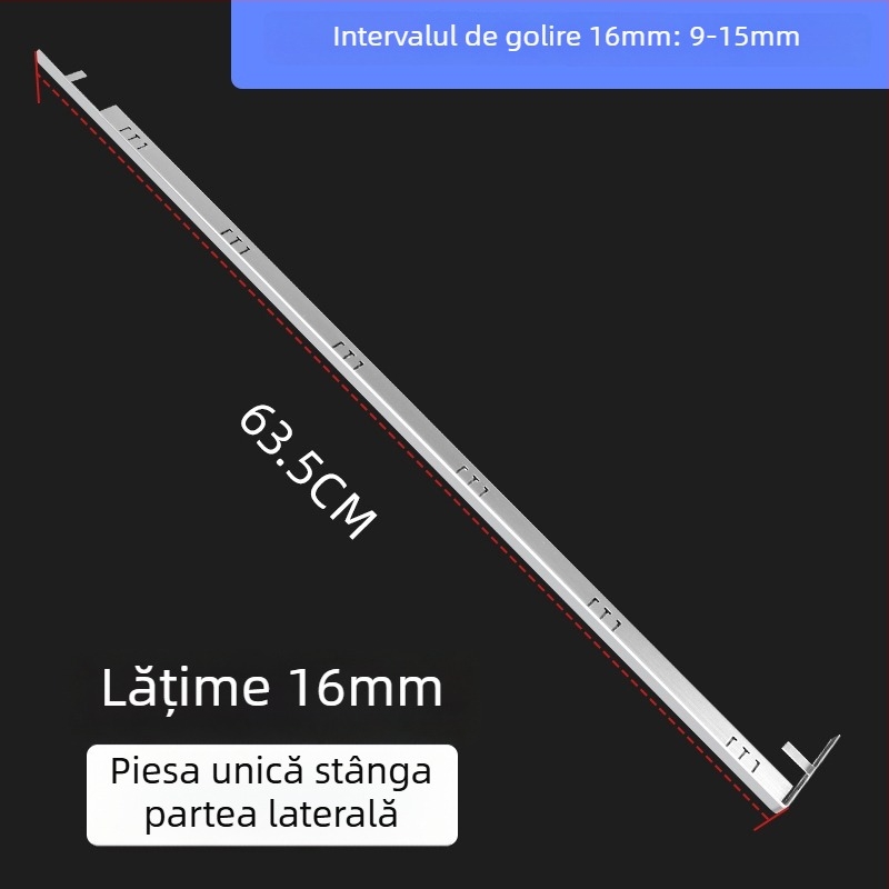 Bandă de aluminiu pentru margine cu instalație încorporată, clips de spațiu între aragaz încorporat, etanșare margine blat bucătărie, Universal Brand, Universal Tip