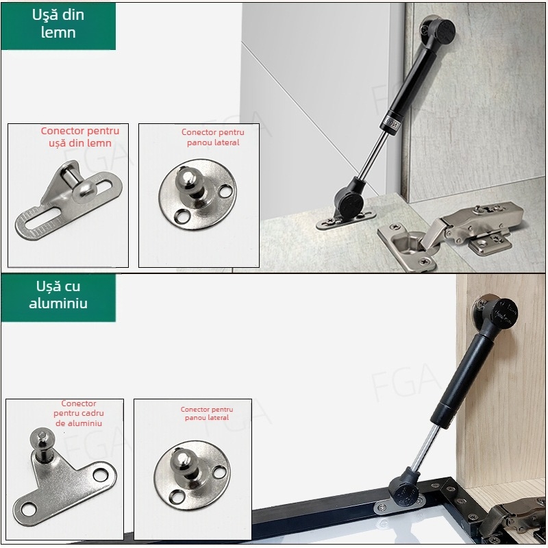 Dulap TV montat pe perete cu uși din sticlă, cadru din aluminiu subțire și ușă inferioară basculantă cu gaz.