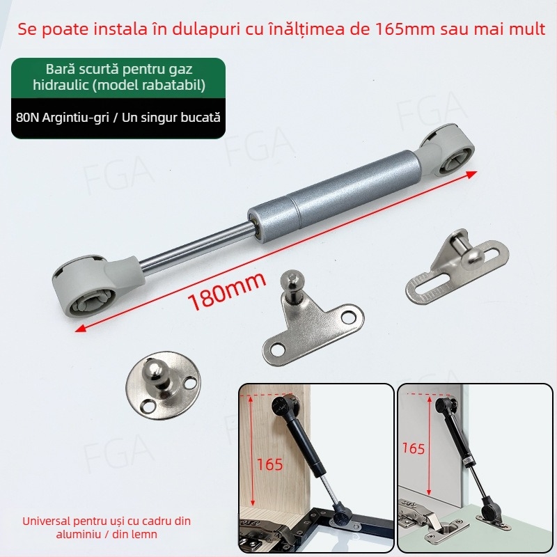 Dulap TV montat pe perete cu uși din sticlă, cadru din aluminiu subțire și ușă inferioară basculantă cu gaz.