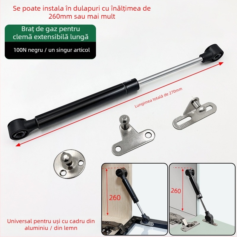 Dulap TV montat pe perete cu uși din sticlă, cadru din aluminiu subțire și ușă inferioară basculantă cu gaz.