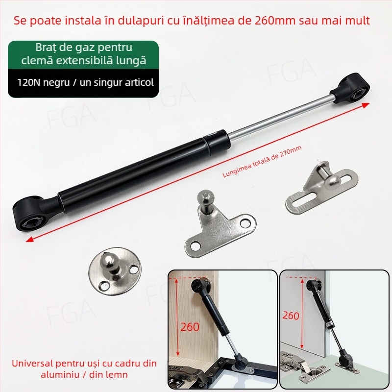 Dulap TV montat pe perete cu uși din sticlă, cadru din aluminiu subțire și ușă inferioară basculantă cu gaz.