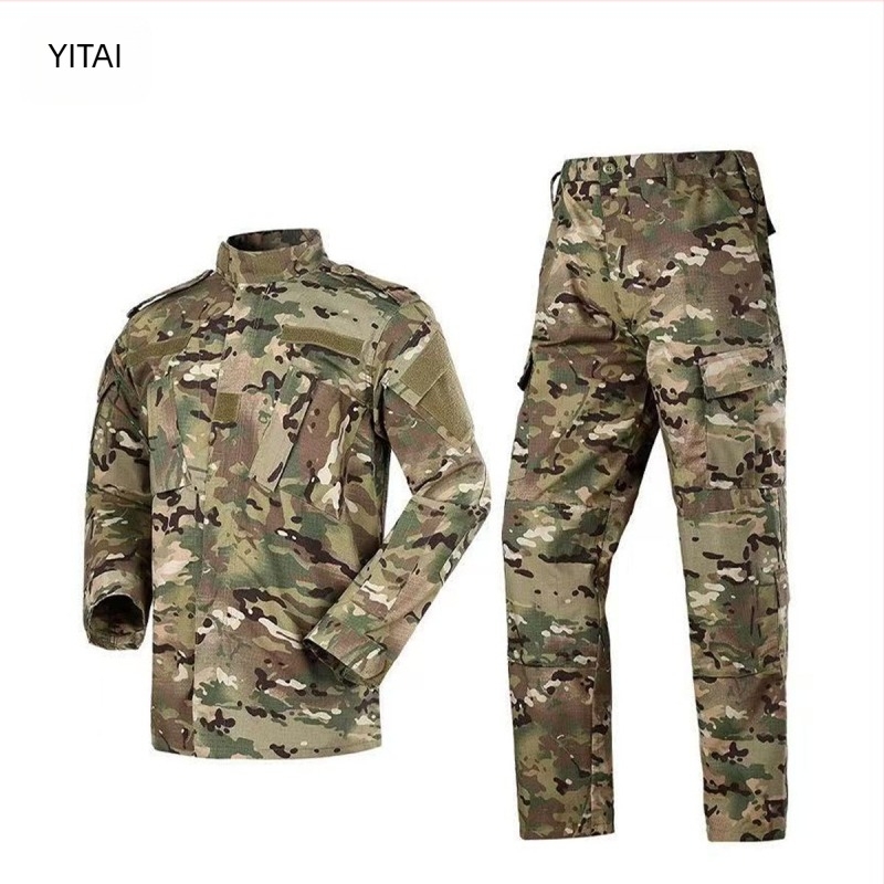 Set antrenament ACU a doua generație, camuflaj pentru adulți – unisex, material bumbac amestec, respirabil, rezistent la uzură, model camuflaj