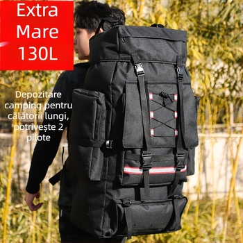 Rucsac outdoor în stil militar pentru camping și călătorii, din Oxford, impermeabil, durabil, extensibil, model geometric