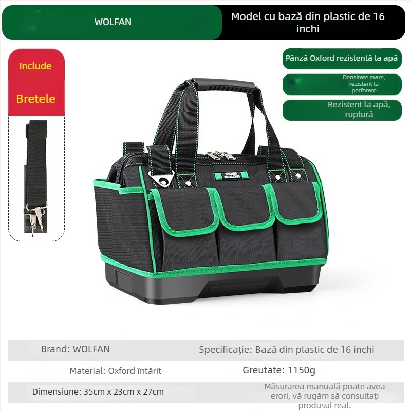 Volvan Geantă de unelte portabilă, Geantă pentru electrician, Kit hardware universal