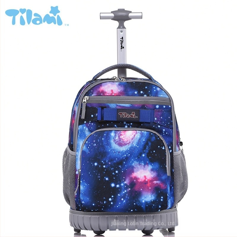 Tilami rucsac de școală cu protecție a coloanei și reducerea poverii, model actualizat cu o singură roată, pentru elevi din învățământul primar și gimnazial