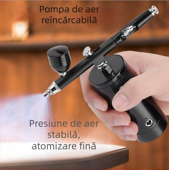 Aparat portabil cu aerograf electric și set spray pentru vopsirea modelelor Gundam