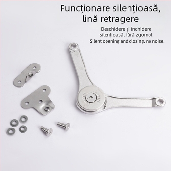 Left Steel opritor arbitrar din aliaj de zinc pentru dulapuri și sertare, model 01A-Standard Type Fine Grain, stil minimalist modern