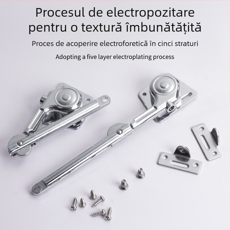 Left Steel opritor arbitrar din aliaj de zinc pentru dulapuri și sertare, model 01A-Standard Type Fine Grain, stil minimalist modern