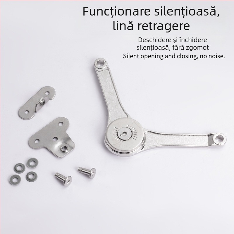 Left Steel opritor arbitrar din aliaj de zinc pentru dulapuri și sertare, model 01A-Standard Type Fine Grain, stil minimalist modern