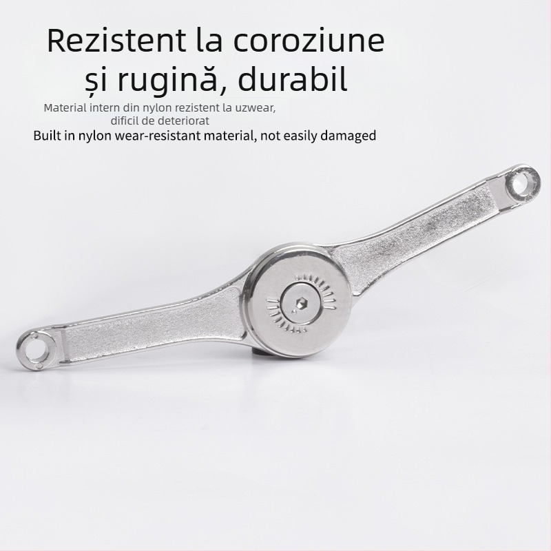 Left Steel opritor arbitrar din aliaj de zinc pentru dulapuri și sertare, model 01A-Standard Type Fine Grain, stil minimalist modern