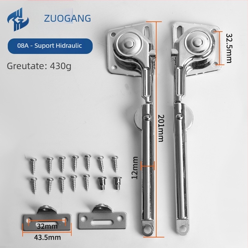 Left Steel opritor arbitrar din aliaj de zinc pentru dulapuri și sertare, model 01A-Standard Type Fine Grain, stil minimalist modern