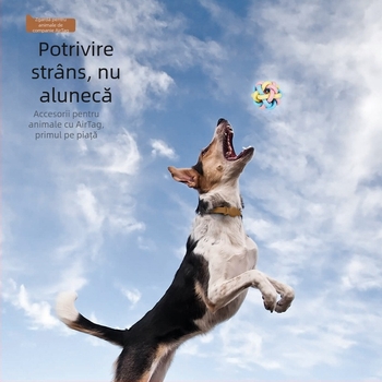 Carcasă de protecție AirTag pentru animale de companie, din piele, purtare la gât, anti-pierdere, anti-zgâriere, anti-uzură