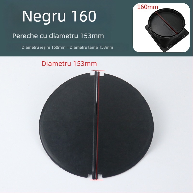 Accesorii pentru hota de bucătărie — ieșire de aer cu supapă de control îngroșată, montaj manual, model Ieșire de aer, cod YCF