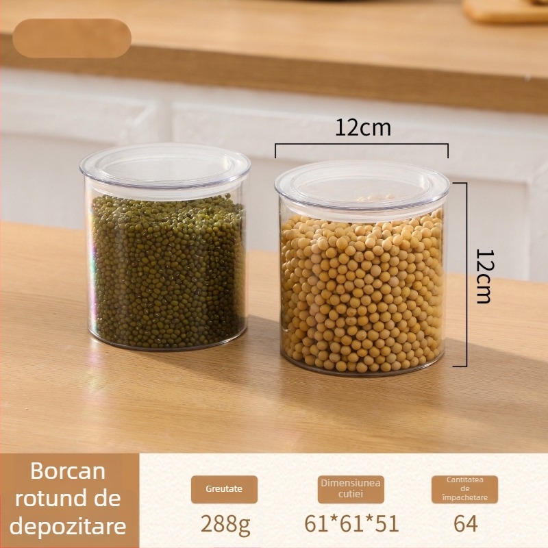 Cutie pătrată din PET pentru conservarea alimentelor, recipient transparent pentru depozitare, Fabricat în Zhejiang Jinhua, Calitate Premium