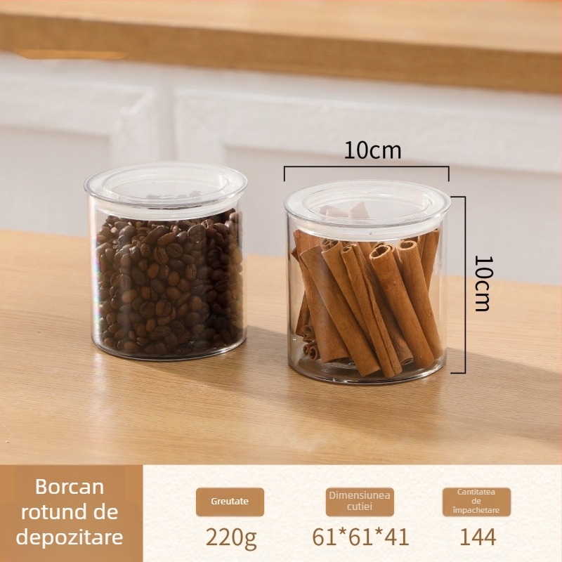 Cutie pătrată din PET pentru conservarea alimentelor, recipient transparent pentru depozitare, Fabricat în Zhejiang Jinhua, Calitate Premium