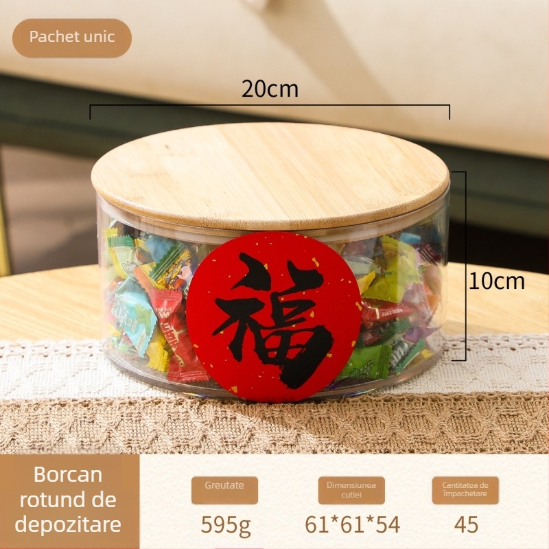 Cutie pătrată din PET pentru conservarea alimentelor, recipient transparent pentru depozitare, Fabricat în Zhejiang Jinhua, Calitate Premium