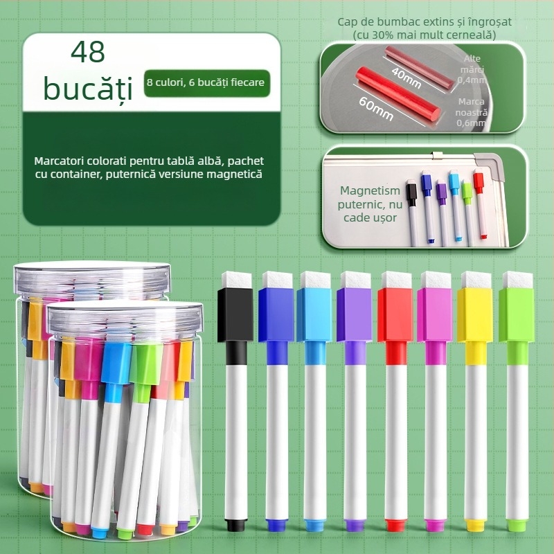 Liangzhi TZETBBB Marker pentru tablă pentru copii, pe bază de apă, 0,2 mm, plastic