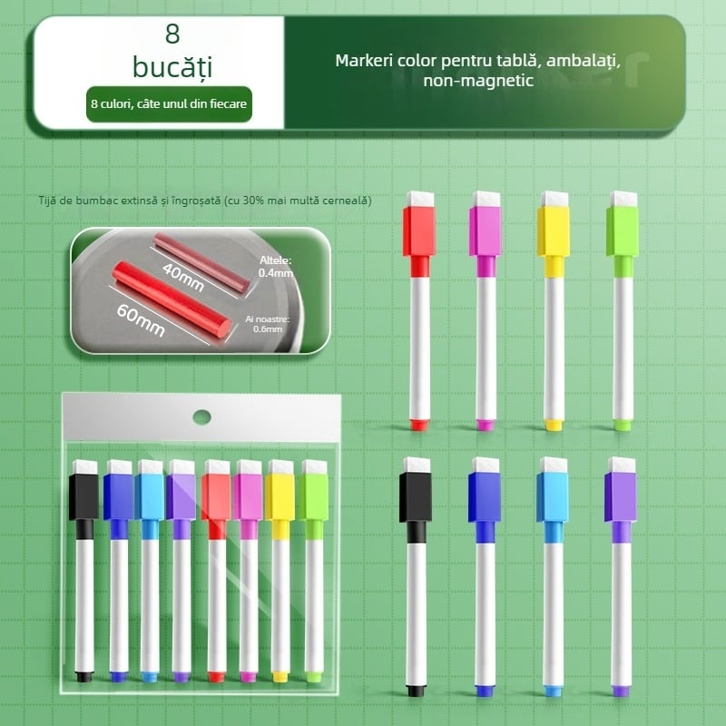 Liangzhi TZETBBB Marker pentru tablă pentru copii, pe bază de apă, 0,2 mm, plastic