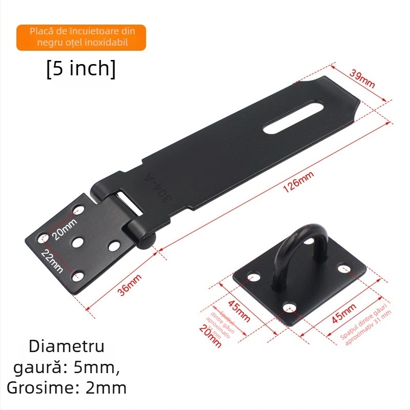 Cuplă din oțel inoxidabil pentru dulapuri și sertare — Brand Dinit, Model 141654152, Potrivit pentru comode, uși, dulapuri, ferestre, Stil: modern simplu, Material: oțel inoxidabil