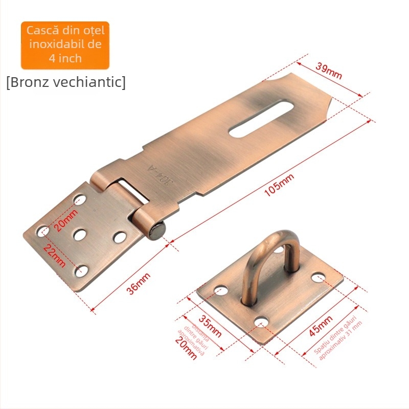 Cuplă din oțel inoxidabil pentru dulapuri și sertare — Brand Dinit, Model 141654152, Potrivit pentru comode, uși, dulapuri, ferestre, Stil: modern simplu, Material: oțel inoxidabil