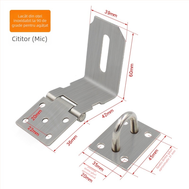 Cuplă din oțel inoxidabil pentru dulapuri și sertare — Brand Dinit, Model 141654152, Potrivit pentru comode, uși, dulapuri, ferestre, Stil: modern simplu, Material: oțel inoxidabil