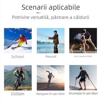 Mască de ciclism cu protecție integrată a feței și a gâtului, poliester, marca AA, unisex