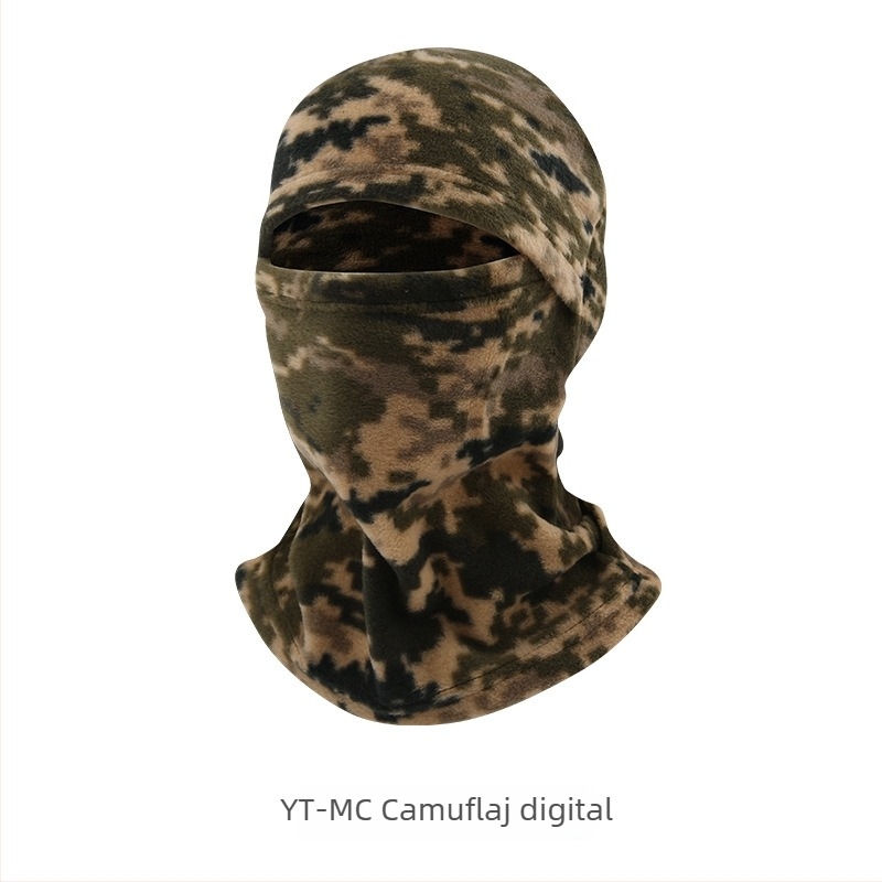 Mască de ciclism cu protecție integrată a feței și a gâtului, poliester, marca AA, unisex